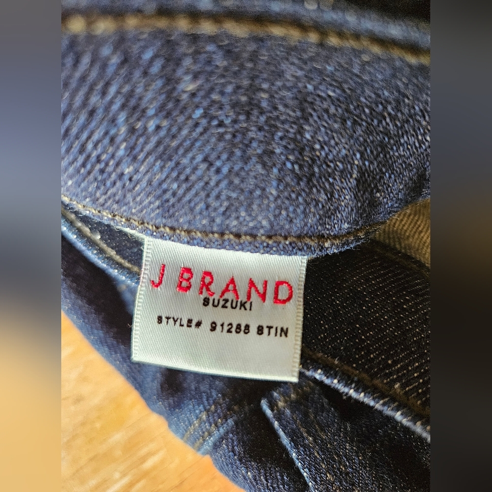 J Brand Suzuki Stinson side knee patch Denim Motorcycle Skinny Stretch Jeans EUC - Picture 9 of 11